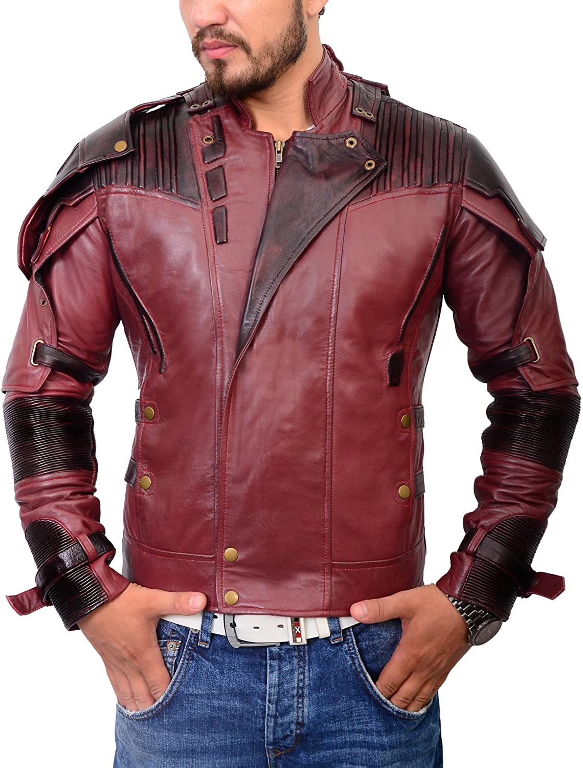 Milwaukee Leather SH1011 Black Classic Brando Motorcycle Jacket for Me