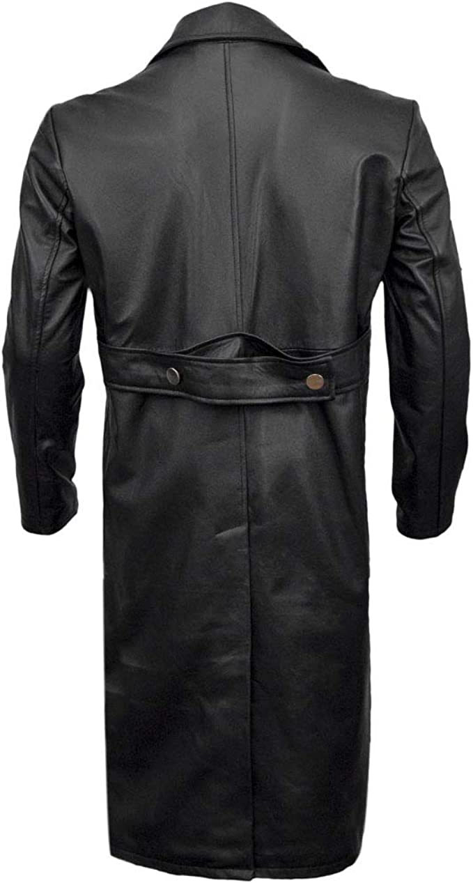 German Military Uniform WW2 Black Leather coat - Real USAJacket