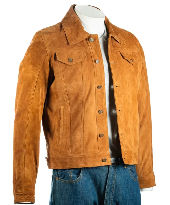 Hugh Jackman Jacket Tan Brown Real Suede Leather Jacket For Men - Real ...