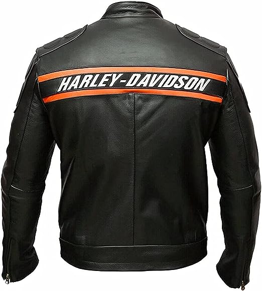 Bill Goldberg Harley Davidson Black Leather Biker Jacket | Harley ...