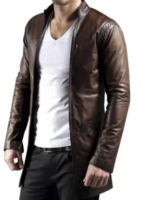 Aragorn Brown Leather Coat