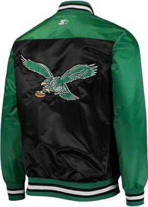 Philadelphia Varsity Style Letterman Bomber Jacket - Eagles Windbreaker Windproof Polyester Jacket