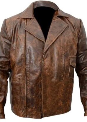 Retro Vintage Distressed Copper Kurt Russell Biker Real Cowhide Leather Jacket