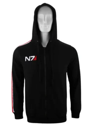 Mass Effect 3 N7 Paragon Men's Zip-Up Hoodie Sweatshirt
