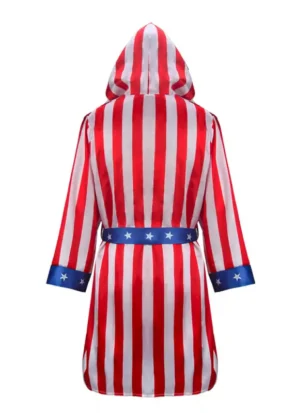 Rocky Balboa Boxing Costume Independence Day American Flag Cosplay Bathrobe