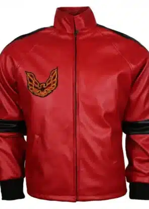 Burt Reynolds Smokey and the Bandit Men Red Faux Leather Jacket