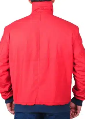 Baywatch David Hasselhoff Lifeguard Beach Life Style Red Cotton Bomber Jacket