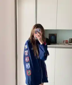 Lana Del Rey Racer Jacket With with Album Patches & Embroidery 