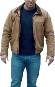 Alan Stylish Ritchson Cotton Jacket - Reacher S02 Brown Casual Biker ...