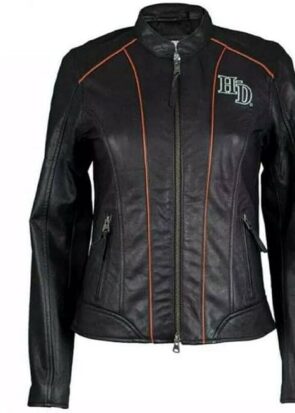 Harley Davidson Women's Epoch Winged B&S Black Leather Jacket
