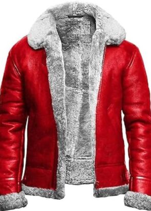 Santa Chronicle A2 Bomber Aviator Red Leather jacket