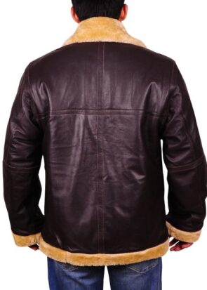 Dunkirk Tom Hardy Farrier Fur Outerwear Leather Jacket