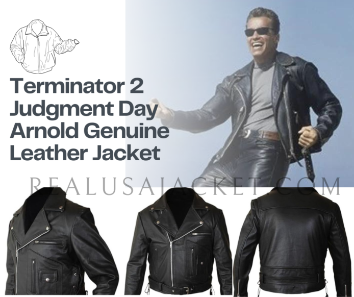 Men's Terminator 2 Judgment Day Arnold Genuine Leather Jacket