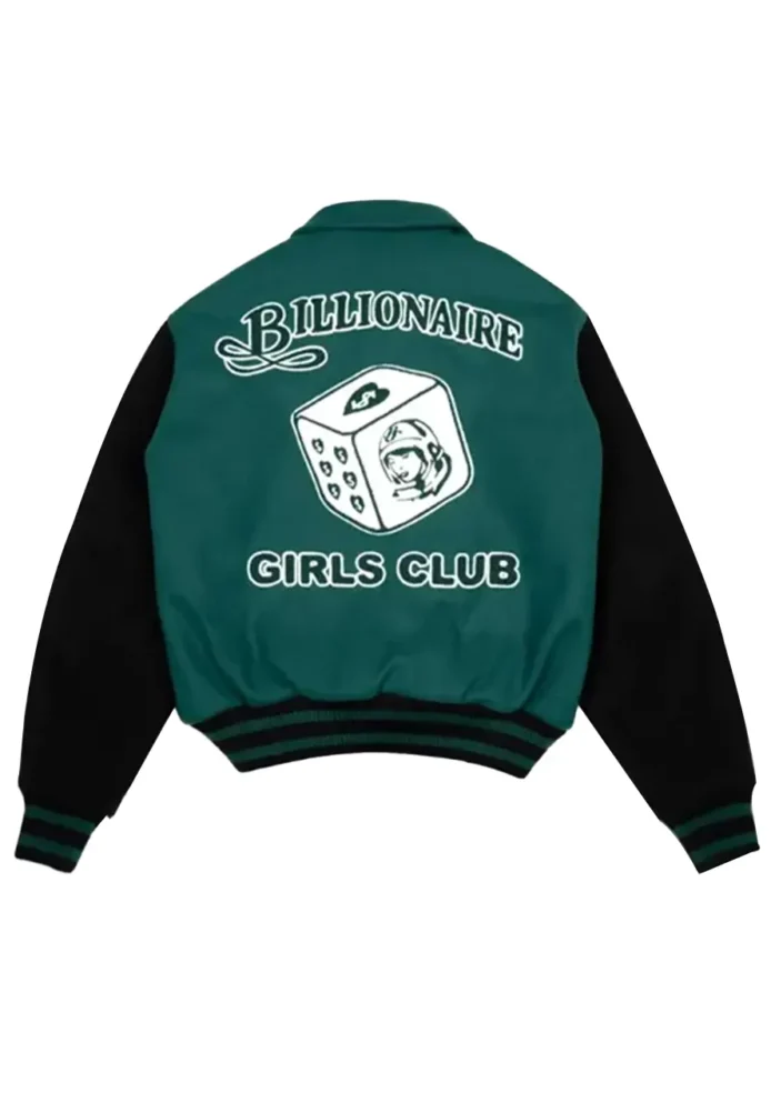 Billionaire Girls Club Dice Green Varsity Jacket