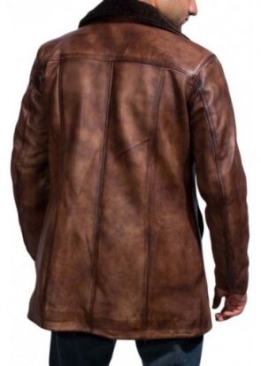 Cinnamon Leather Trench Fur Coat