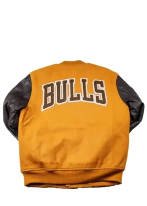 NBA Chicago Bulls Yellow Brown Varsity Jacket