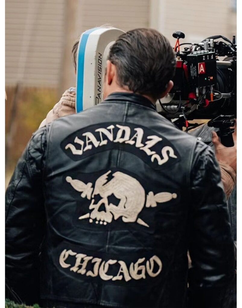 The Bikeriders Tom Hardy Vandals Chicago Black Genuine Leather Johnny Motorcycle Jacket