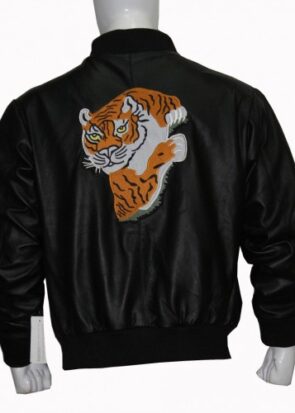 Rocky 2 Tiger Balboa Black Leather Jacket