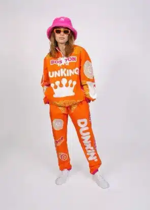 Superbowl Dunkin Donuts 2-Piece Orange Tracksuit | Dunkin Donuts Jacket