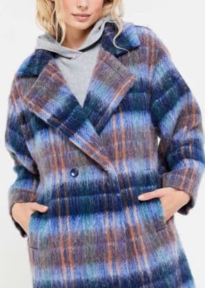 Love Life Claudia Hoffman Plaid Coat