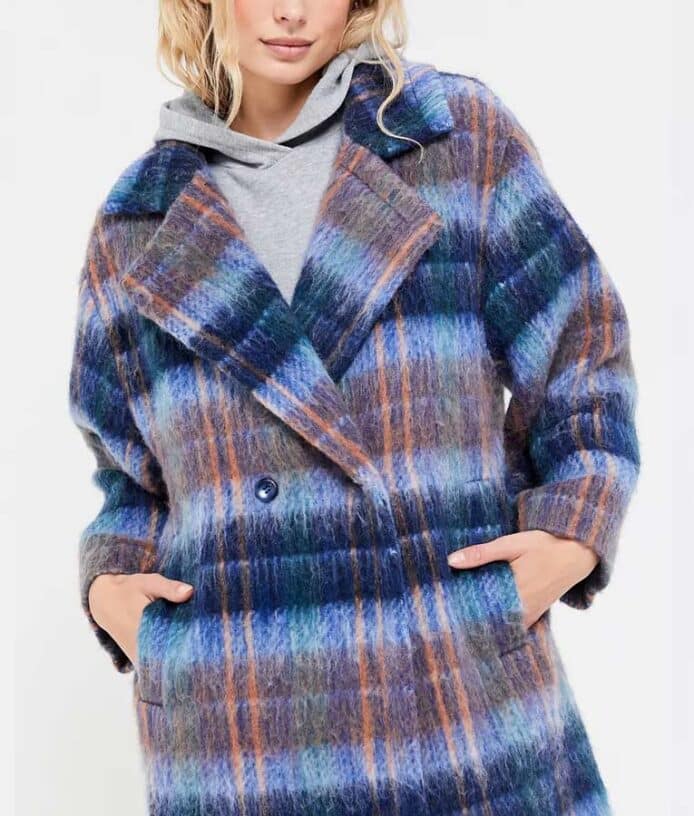 Love Life Claudia Hoffman Plaid Coat