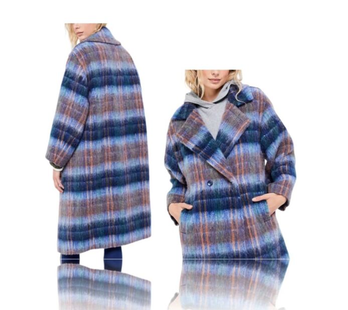 Love Life Claudia Hoffman Plaid Coat