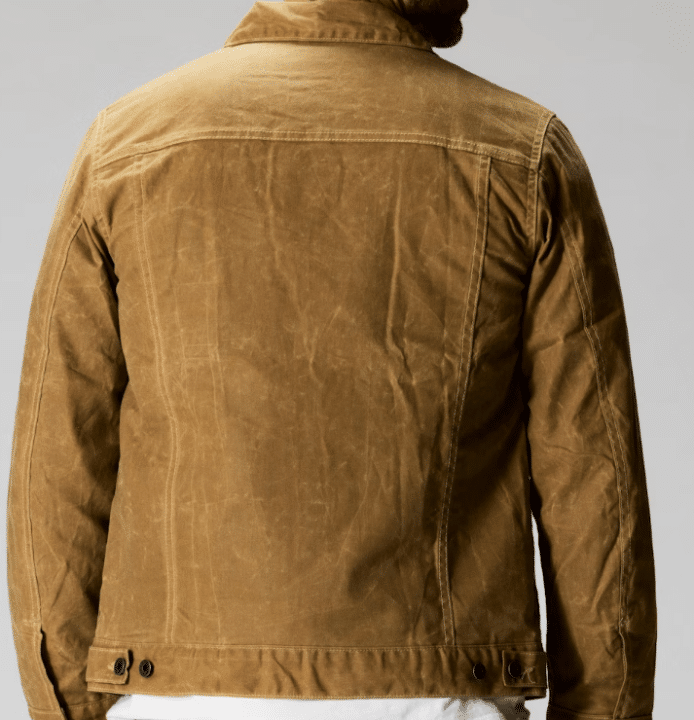 flint and tinder waxed trucker jacket