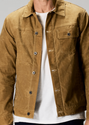 flint and tinder waxed trucker jacket