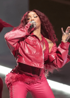 SZA Super Bowl 2025 Halftime Show Leather Jacket