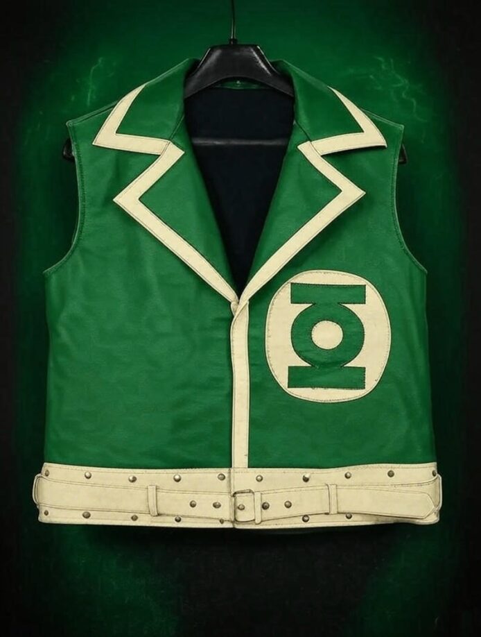 Green Lantern Guy Gardner Vest Cosplay - Genuine Leather Vest