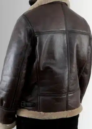 Leon Kennedy Brown Shearling Bomber Jacket Resident Evil 4 Cosplay