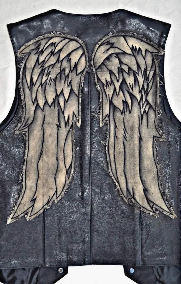 Daryl Dixon Leather Vest, Daryl Dixon Costume, Daryl Dixon Angel Wings Motorcycle Vest, The Walking Dead Cosplay, Walking dead Costume
