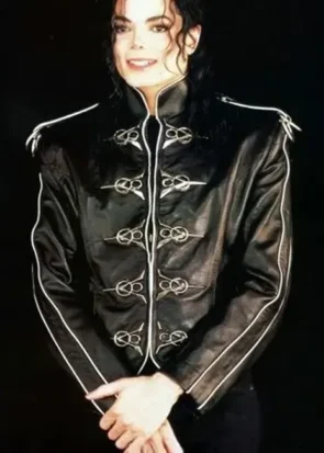 Special Michael Jackson V8 Black Leather Jacket