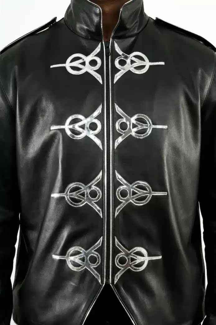 Special Michael Jackson V8 Black Leather Jacket