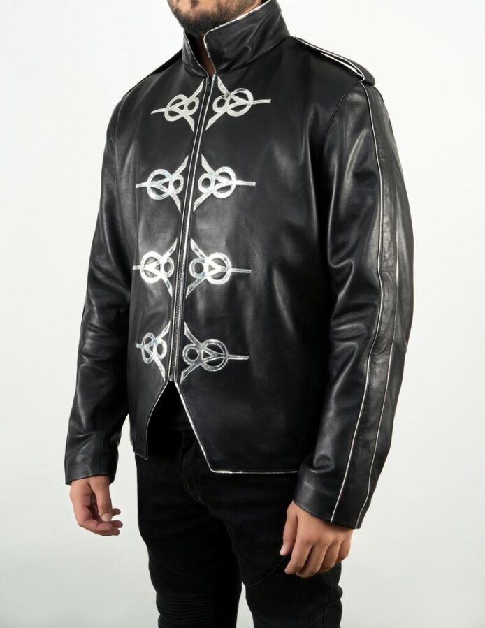 Special Michael Jackson V8 Black Leather Jacket
