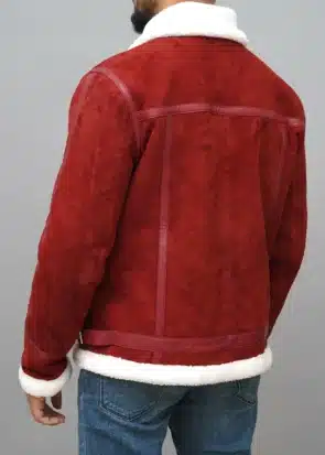 Ryan Reynolds red suede jacket