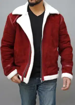 Ryan Reynolds red suede jacket