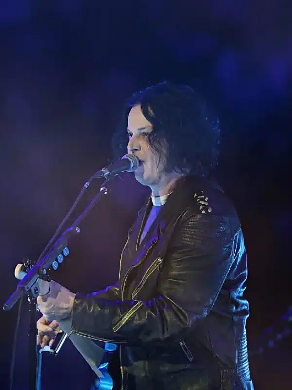 Jack White Halftime Show Black Leather Jacket