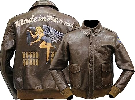 Chris Redfield Resident Evil Made in Heaven Bomber A2Flight Brown Leather Jacket