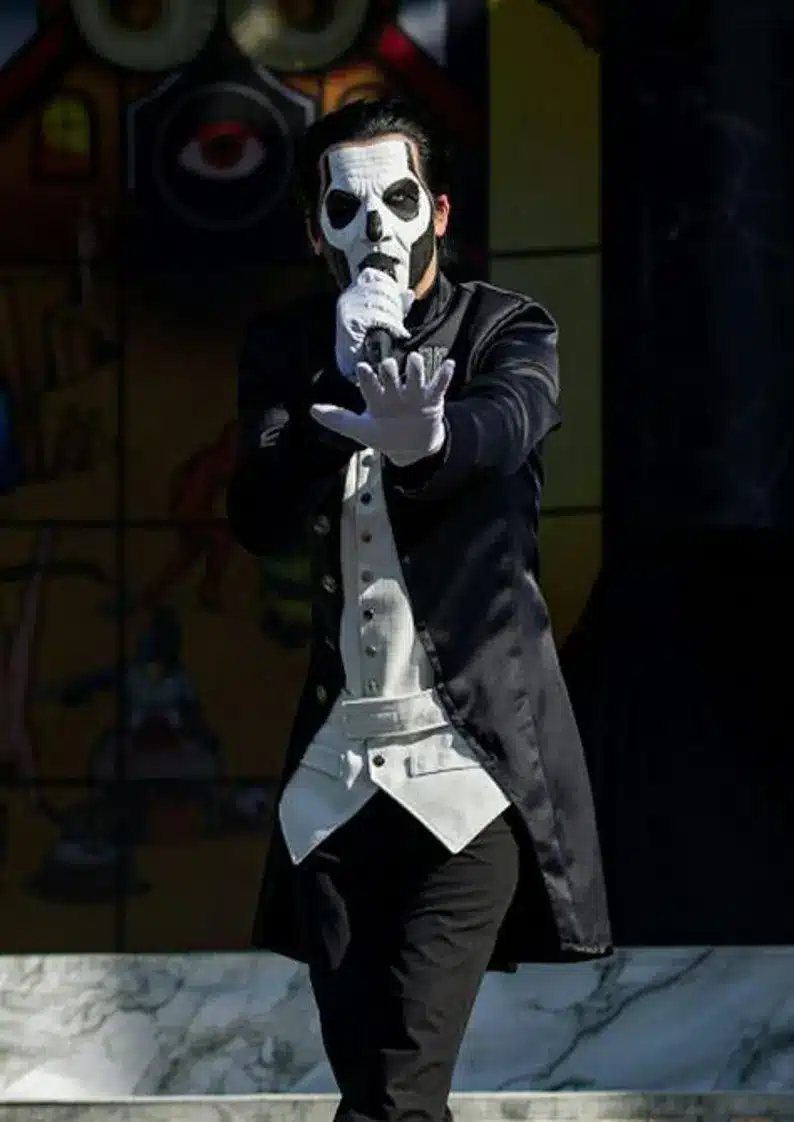 Papa Emeritus Costume Jacket Ghost Band Inspired Uniform Skull Face Cosplay Outfit Gothic Steampunk Halloween Papa Emeritus III Gothic