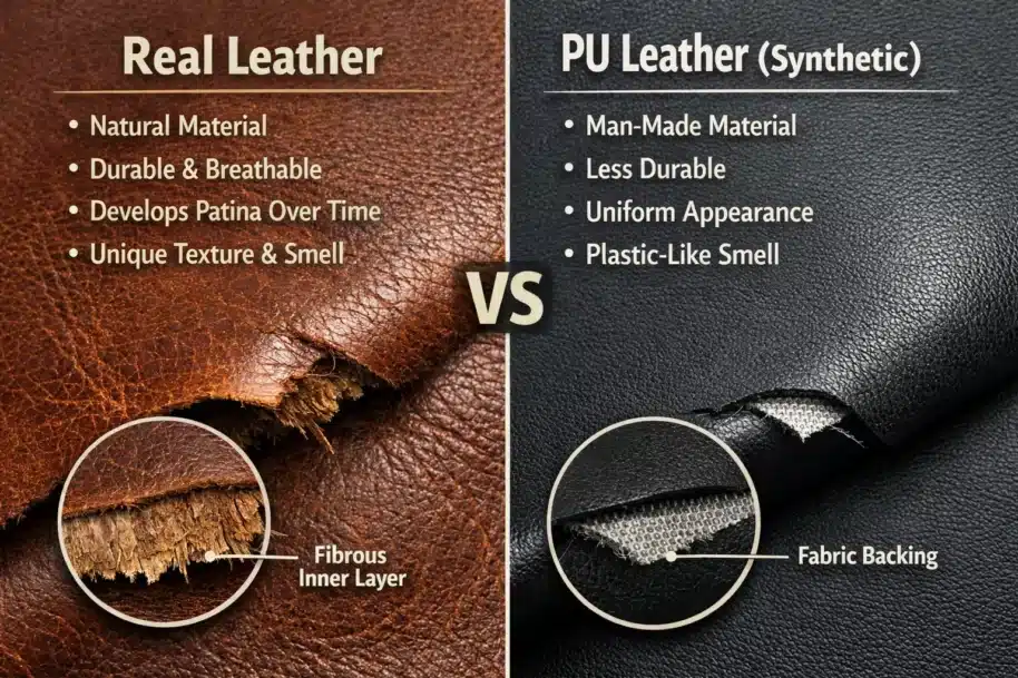 Difference Between Real Leather vs PU Leather