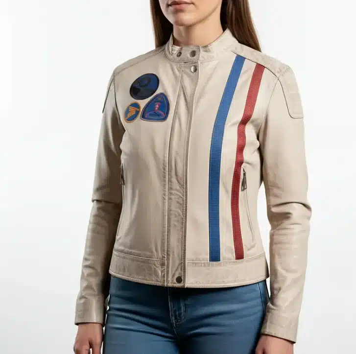 Arc Raiders Leather White Jacket Cosplay - Game Leather Jacket Cosplay - Arc Raider Jacket Cosplay - Game Cosplay Jacket