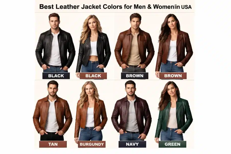 Best Leather Jacket Colors for Men & Women in USA