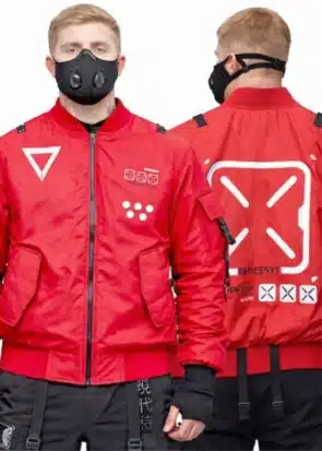 Cyberpunk Inspired Zipper Bomber Jacket for Men & Women