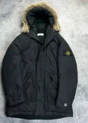 Stone island 2017 micro reps parka with fur