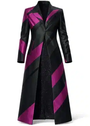P!nk Black & Purple Striped Long Blazer