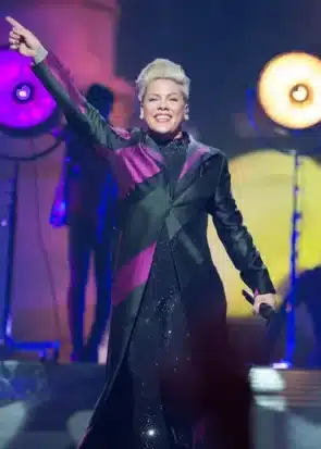 P!nk Black & Purple Striped Long Blazer