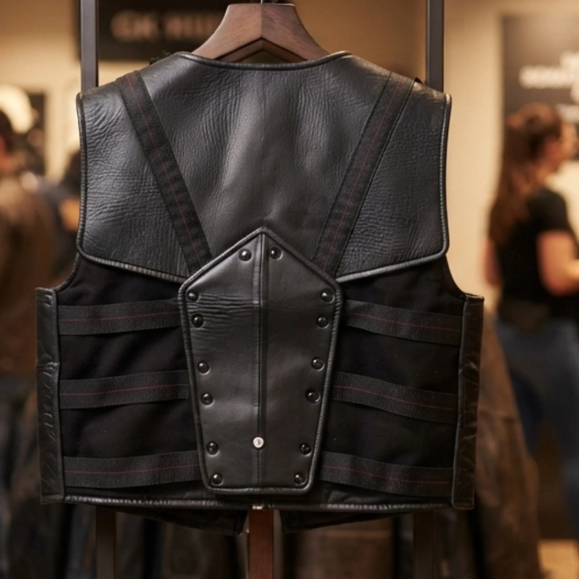 Blade Wesley Snipes Handmade Cosplay Leather Costume Vest Contest Real Leather Season, Blade Vest