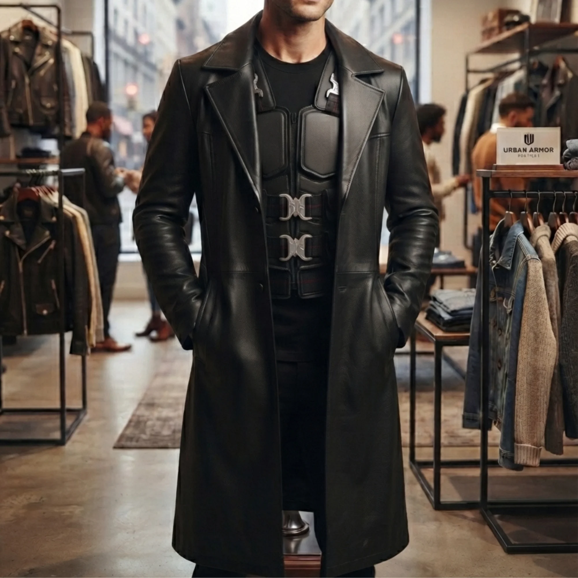 Blade Wesley Snipes Handmade Cosplay Leather Costume Vest Contest Real Leather Season, Blade Vest