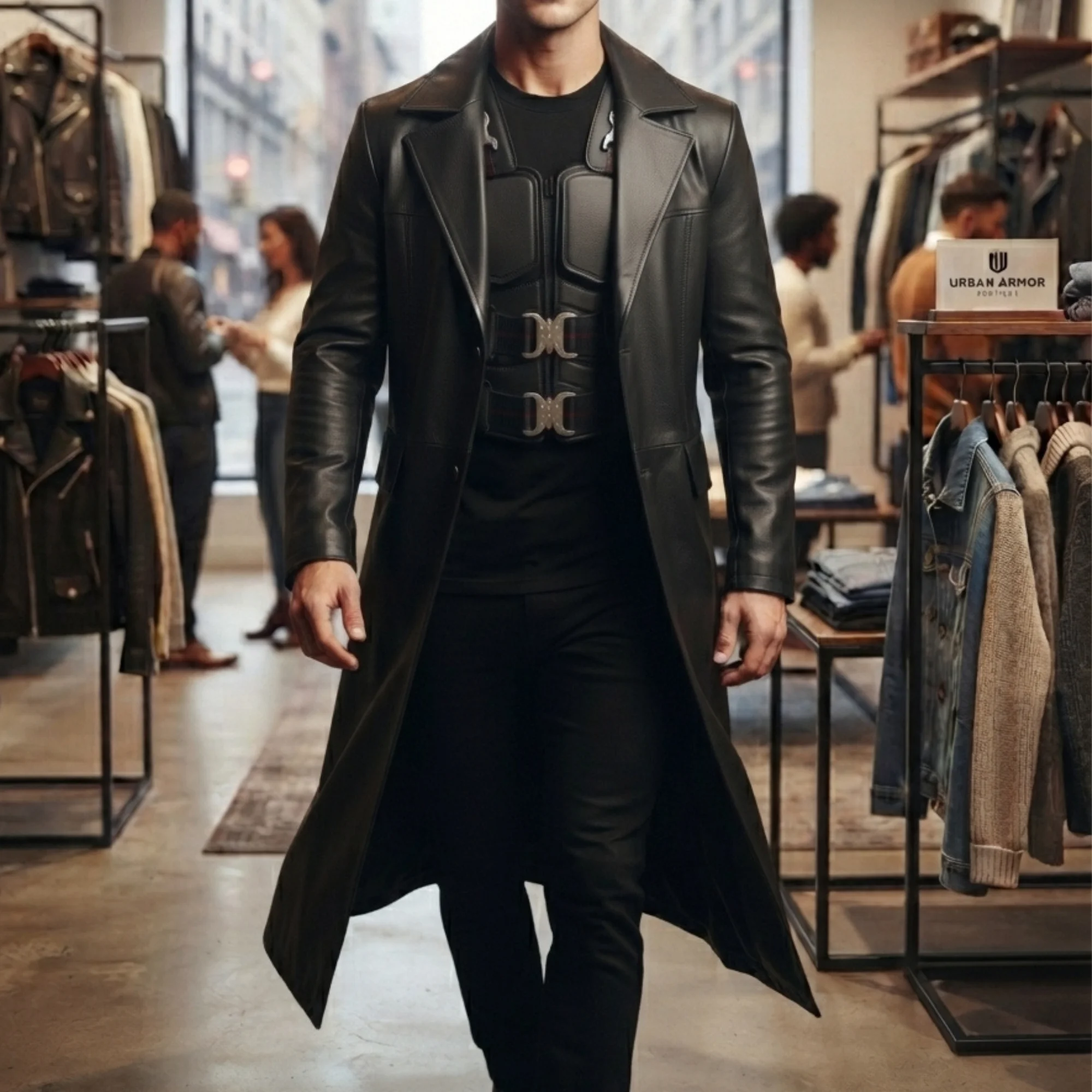 Blade Wesley Snipes Handmade Cosplay Leather Costume Vest Contest Real Leather Season, Blade Vest